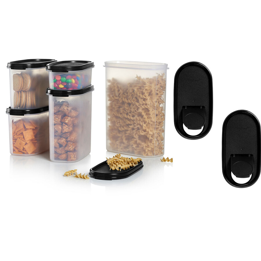 tupperware modular mates ovales set tiefschwarz