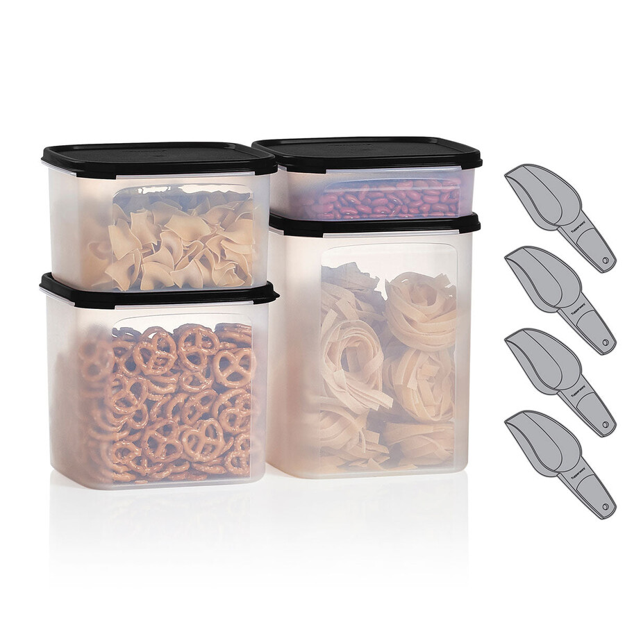 tupperware modular mates quadratisches set tiefschwarz