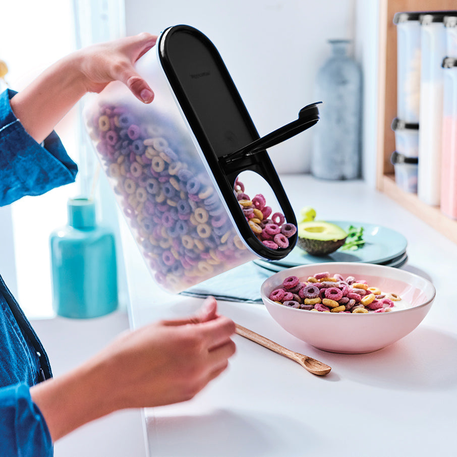 tupperware modular mates super oval ausgießdeckel lebensmittelaufbewahrung tiefschwarz