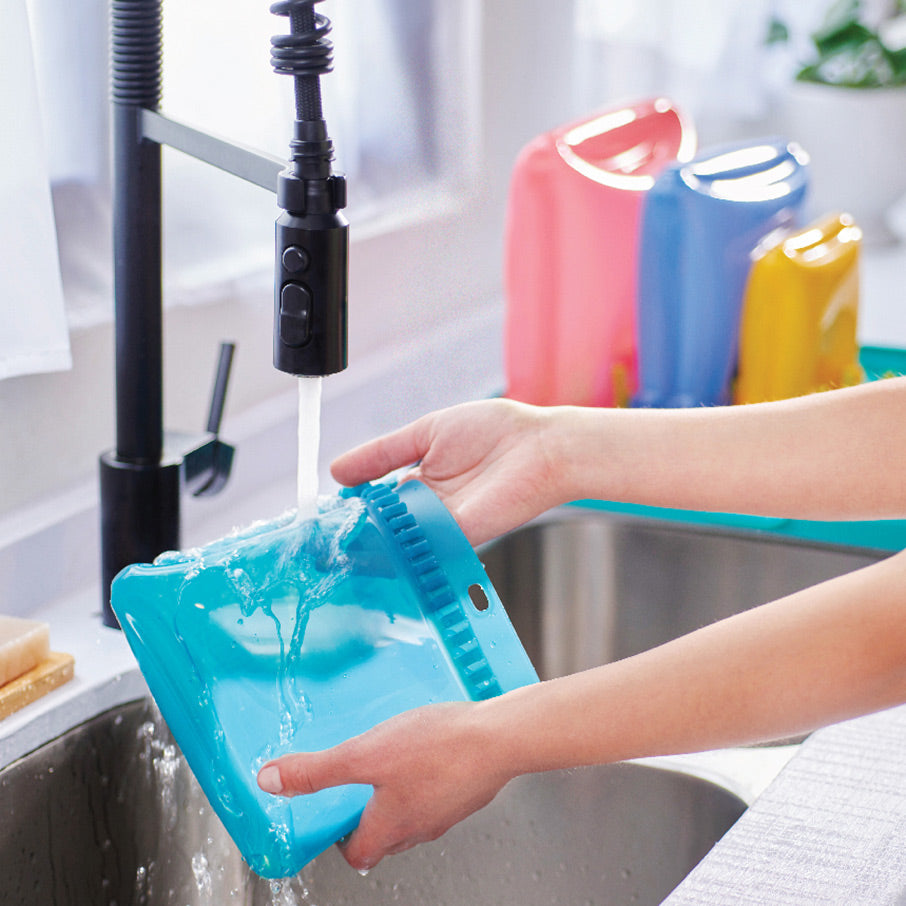 ultimativer silikon-standbeutel groß transparentes basic-blau