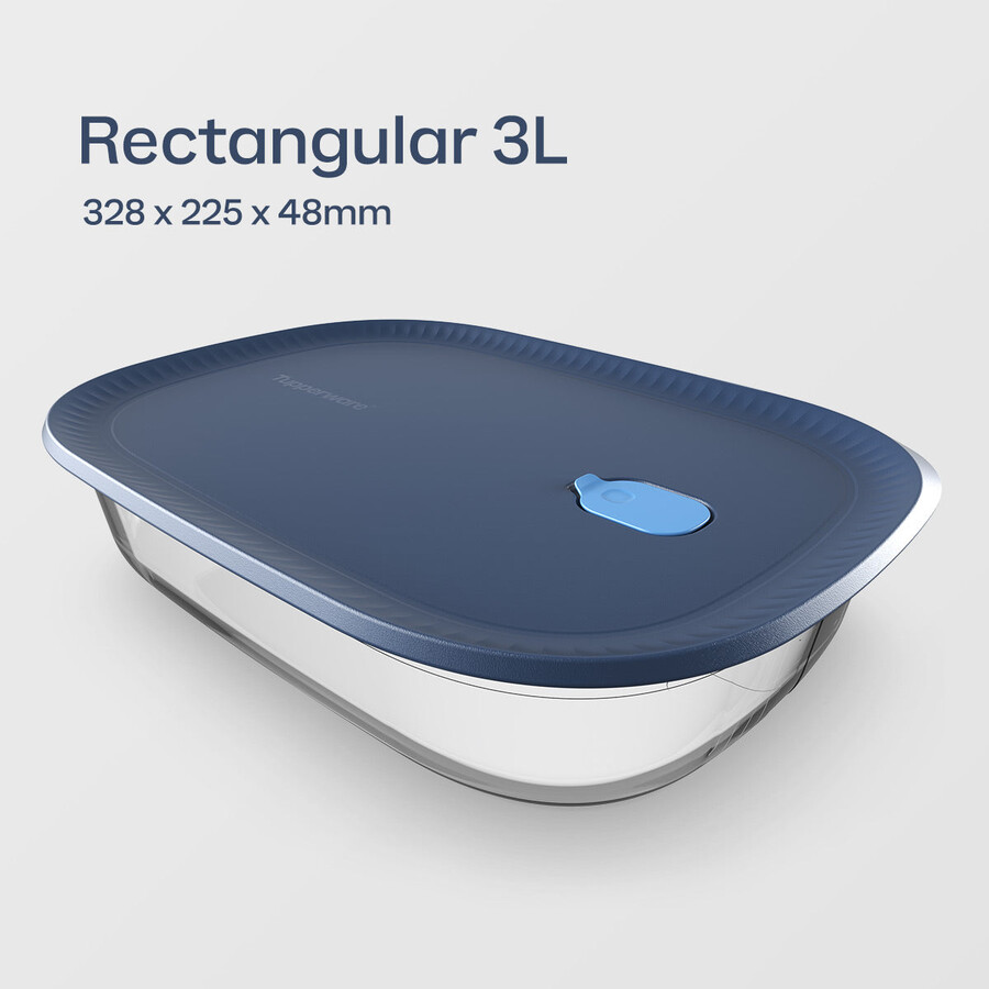 tupperware voila rechteckige xl-backform aus glas luftdichte auflaufform