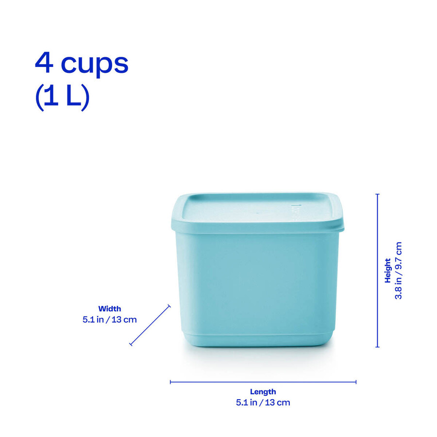 basic bright 6-teiliges set quadratisch blau