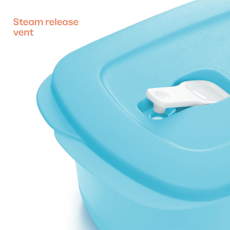 crystalwave rechteckige geteilte schale blau
