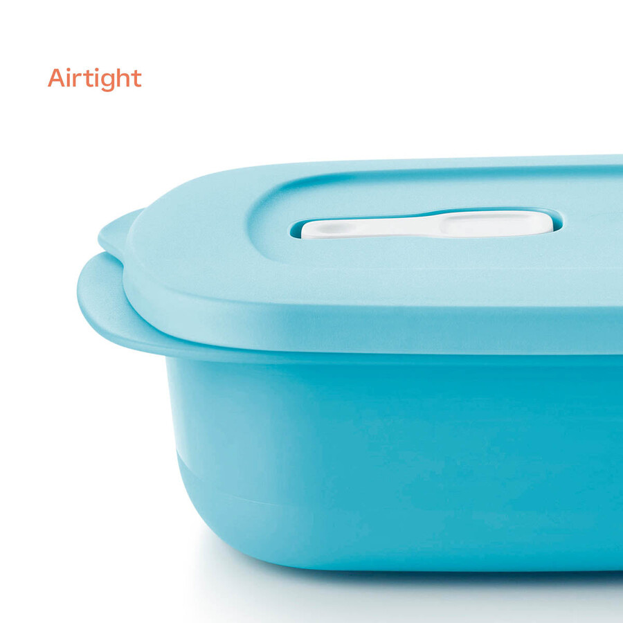 crystalwave rechteckige geteilte schale blau