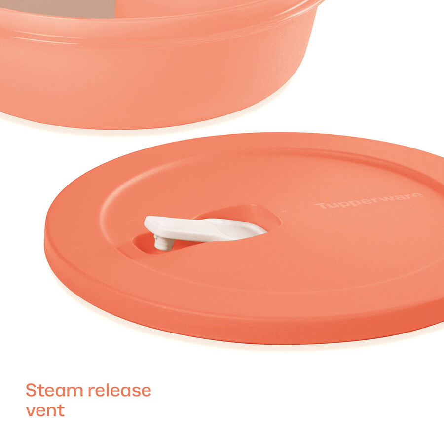 crystalwave plus lunch dish mit kaltgetränkebecher orange blau