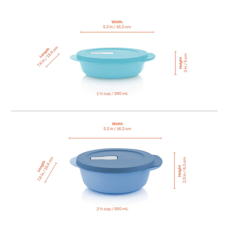 crystalwave plus rundes set blau orange