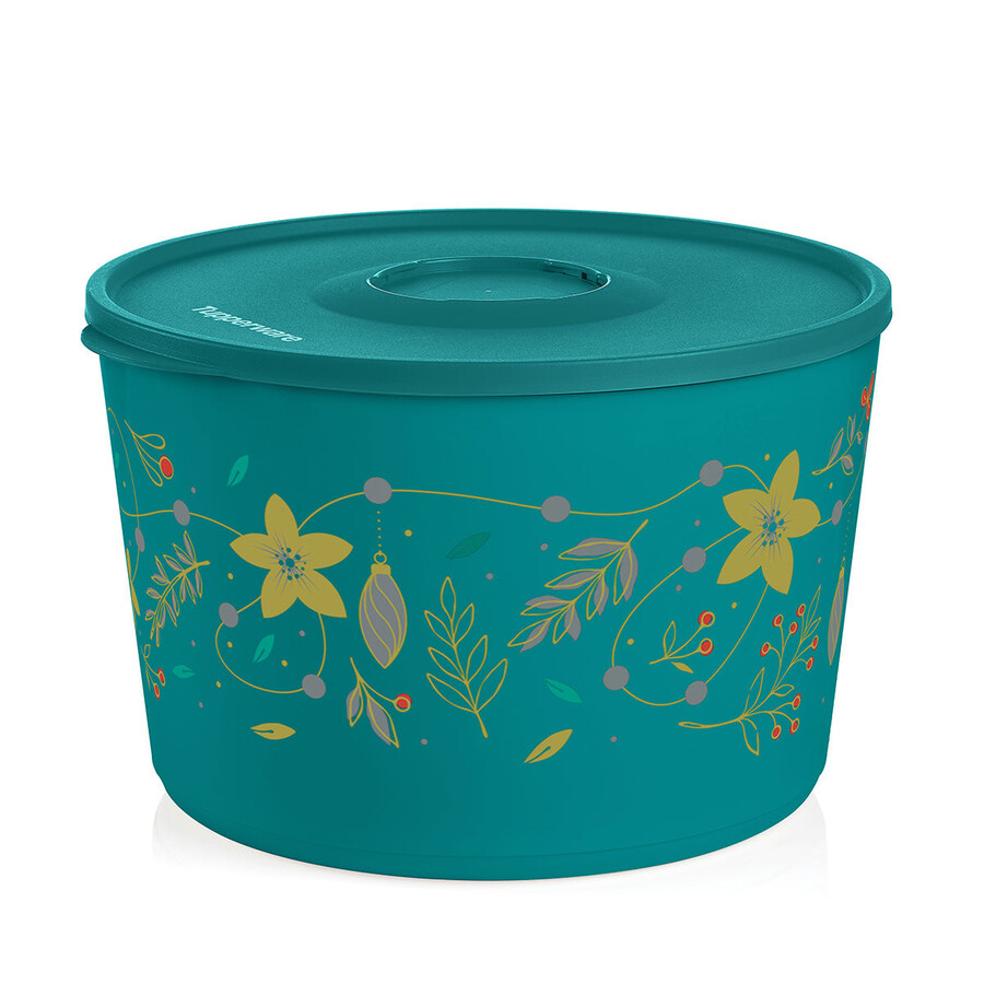tupperware servierschüssel „weihnachtsstechpalme aufbewahrung von lebensmitteln 66 l geheimnisvolles grün