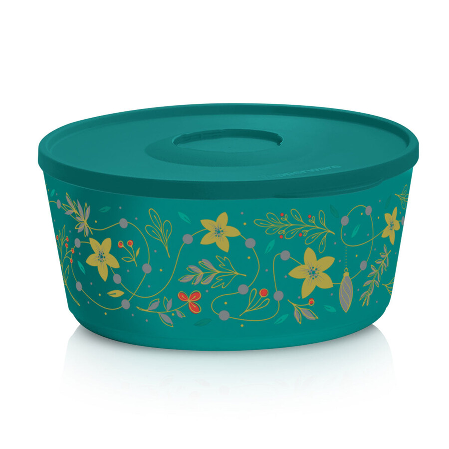 tupperware servierschüssel „weihnachtsstechpalme aufbewahrung von lebensmitteln 18 tassen 43 cm geheimnisvolles grün
