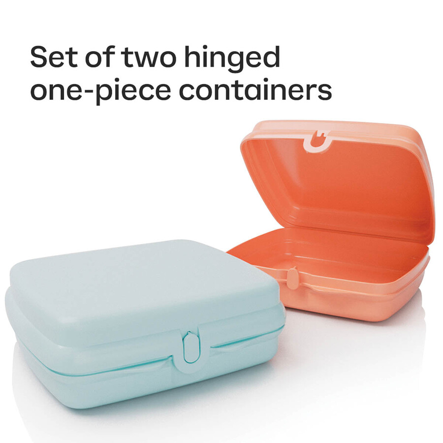 tupperware sandwich-behälter – 2 leicht zu öffnende lunchboxen für kinder