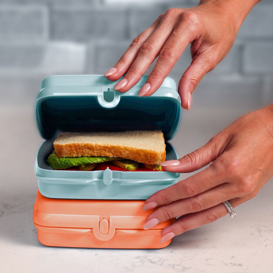 tupperware sandwich-behälter – 2 leicht zu öffnende lunchboxen für kinder