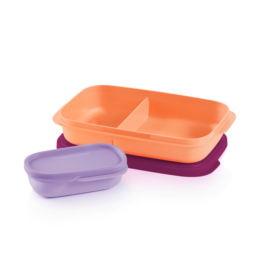 schmale lunchbox orange-lila