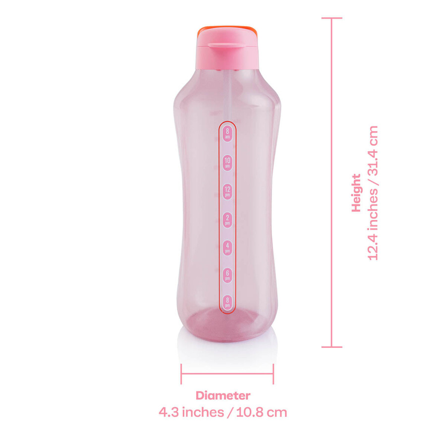 tupperware aquavibe wasserflasche 2 l pink weiches bonbon