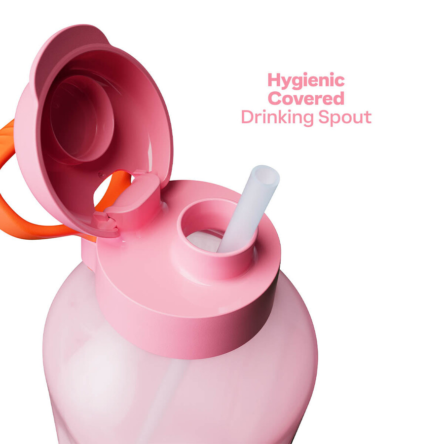 tupperware aquavibe wasserflasche 2 l pink weiches bonbon