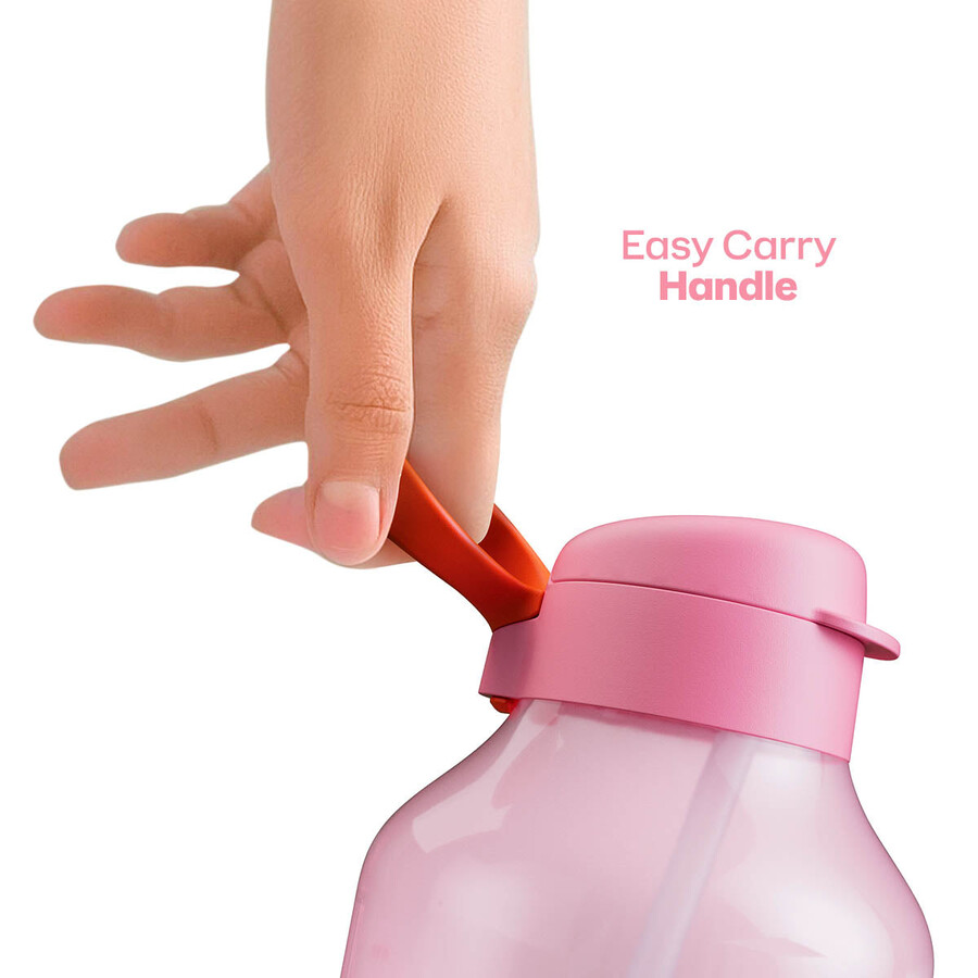 tupperware aquavibe wasserflasche 2 l pink weiches bonbon