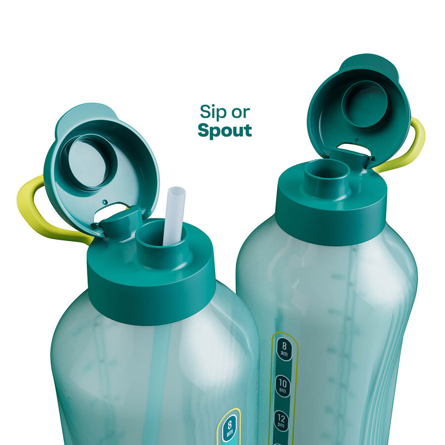 tupperware aquavibe wasserflasche 2 l grün geheimnisvolles grün